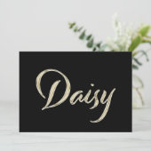 Daisy white gold Handwriting Karte カード (スタンド正面)