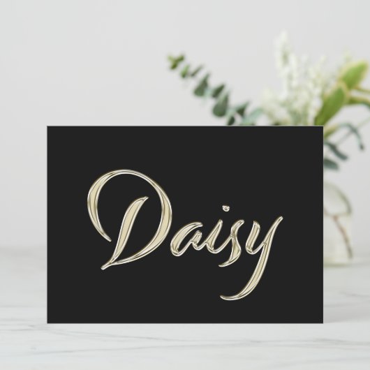 Daisy white gold Handwriting Karte カード (スタンド正面)