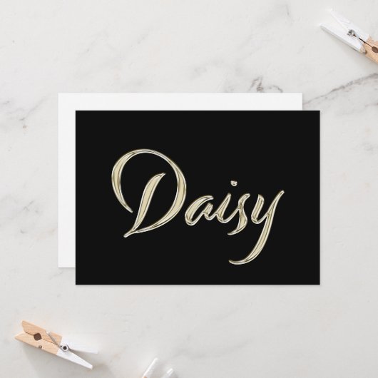 Daisy white gold Handwriting Karte カード (正面/裏面インサイチュ)
