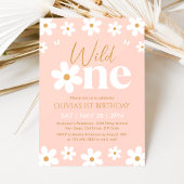 Daisy Wild One 1st Birthday Invitation 招待状
