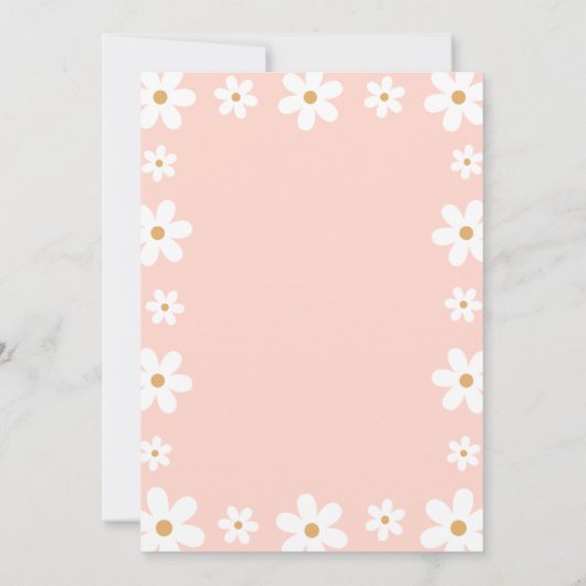 Daisy Wild One 1st Birthday Invitation 招待状 (裏面)