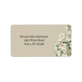 Daisy Wildflower Boho Address Label ラベル (正面)
