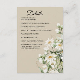 Daisy Wildflower Boho Enclosure Card Details エンクロージャーカード