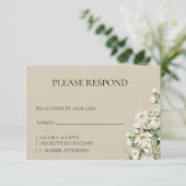 Daisy Wildflower Boho RSVP card (スタンド正面)