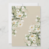 Daisy Wildflower Boho Wedding Invitation 招待状 (裏面)
