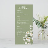 Daisy Wildflower Boho Wedding Menu メニュー (スタンド正面)