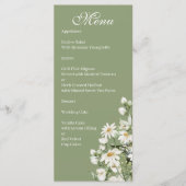 Daisy Wildflower Boho Wedding Menu メニュー (正面)
