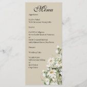 Daisy Wildflower Boho Wedding Menu メニュー (正面)
