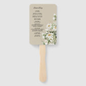 Daisy Wildflower Boho Wedding Program Hand Fan ハンドファン (裏面)
