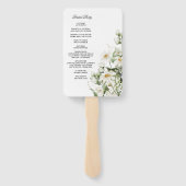 Daisy Wildflower Boho Wedding Program Hand Fan ハンドファン (裏面)