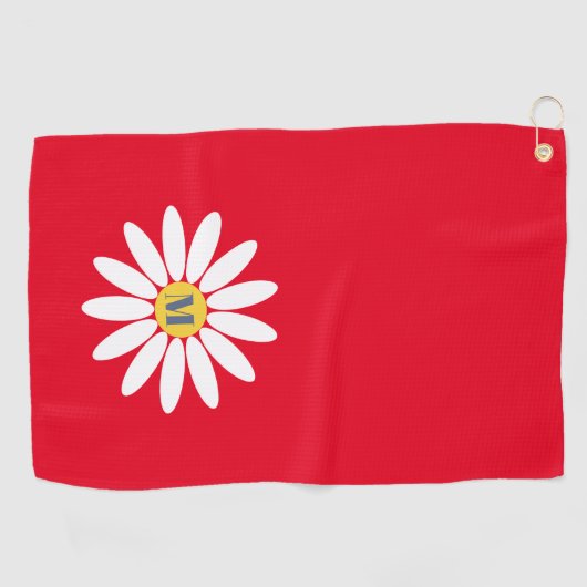 Daisy with Initial ゴルフタオル (横)