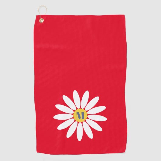 Daisy with Initial ゴルフタオル (正面)