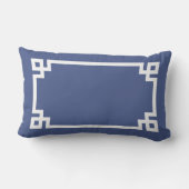 DAJ青と白ギリシャ語鍵スクリプトモノグラム アウトドアクッション (裏面)