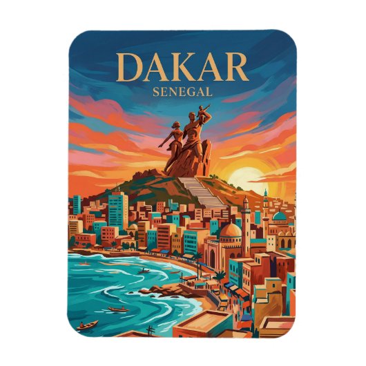 Dakar Peninsula Senegal マグネット (縦)