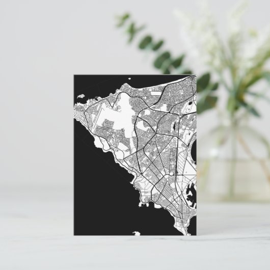 Dakar Senegal Map ポストカード (スタンド正面)