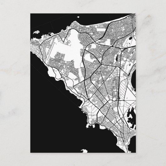 Dakar Senegal Map ポストカード (正面)