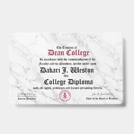 Dakari J. Weston バッジ (正面)