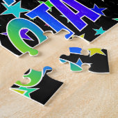 「DAKOTA」名、おもしろい「ハッピーバースデー」 ジグソーパズル (側面)