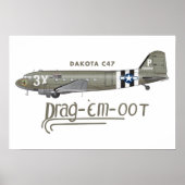 DAKOTA C47 SKYTRAIN -ドラッグ'EM OOT ポスター (正面)