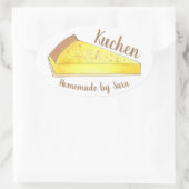 Dakota Kuchenドイツのデザートケーキスライス焼いたby 楕円形シール (バッグ)