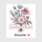 Dakota Wildflower Bloom – Boho Floral Prairie Desi シール (シート)