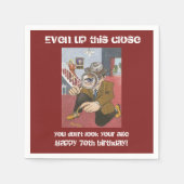 DALによる70歳の誕生日パーティーのナプキン スタンダードカクテルナプキン (正面)