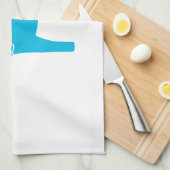 Dalaの青い馬 キッチンタオル (四つ折り)