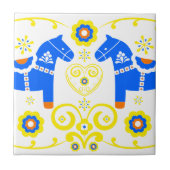 Dalaの青い馬 タイル (正面)