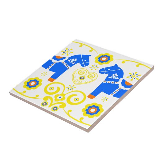 Dalaの青い馬 タイル (側面)