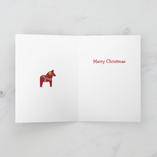 Dalaの馬のクリスマスカード シーズンカード (内部)