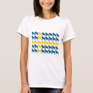 Dalaの馬のスウェーデンの旗 Tシャツ