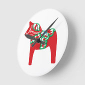Dalaの馬の柱時計 ラウンド壁時計 (傾斜)