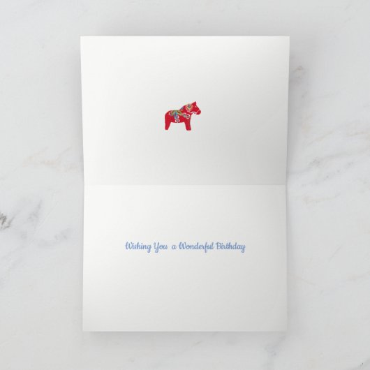 Dalaの馬の誕生日 カード (内部)