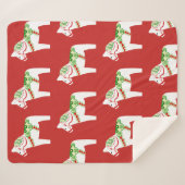 Dalaの馬のSherpa白い毛布 シェルパブランケット (正面(横))