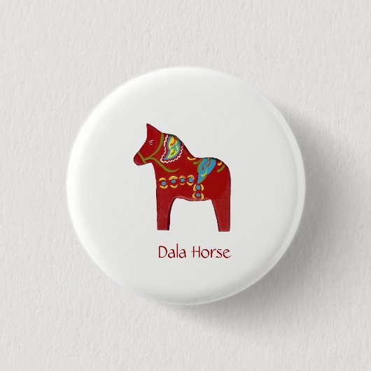 Dalaの馬 缶バッジ (正面)