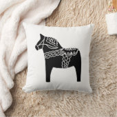 Dalaの黒い馬 クッション (ブランケット)