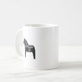Dalaの黒い馬 コーヒーマグカップ (正面左)