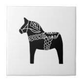 Dalaの黒い馬 タイル (正面)