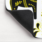 Dalaの黒くか黄色の民俗馬かフォークのFriesian マウスパッド (コーナー)