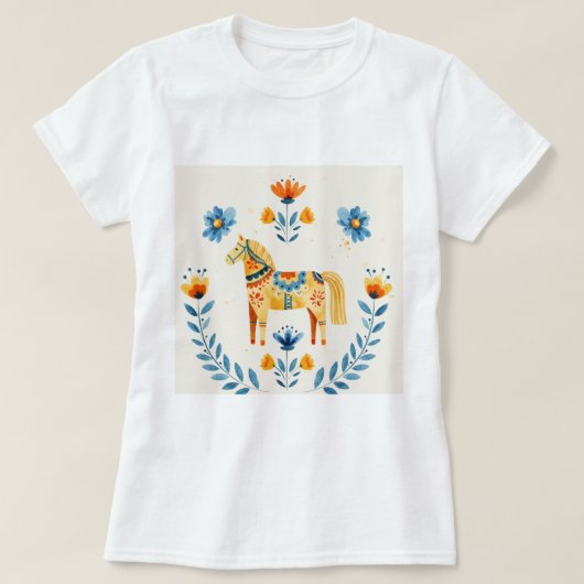 Dala horse tシャツ (デザイン正面)