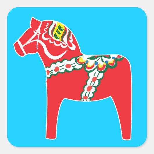 Dalahäst | Dalaの馬 スクエアシール (正面)