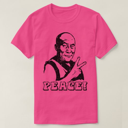 Dalai Lama Peace Sign Tシャツ (デザイン正面)