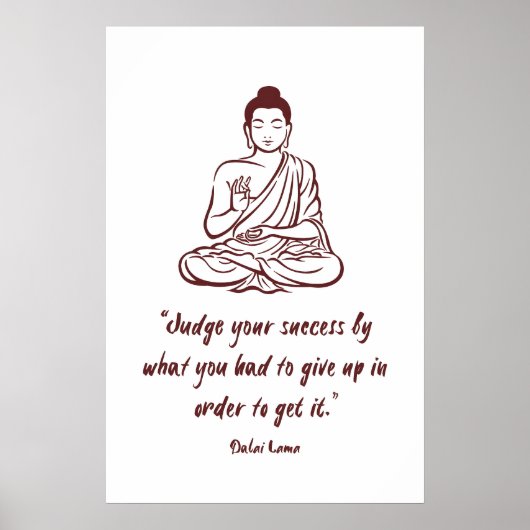 Dalai Lama Quote Art Print Buddhist Spiritual Home ポスター (正面)