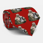 Dalai Tie博士--赤い背景 ネクタイ (ロール)