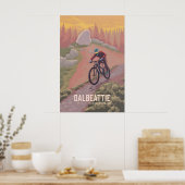 Dalbeattie Mountain Biking Travel Poster ポスター (キッチン)