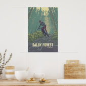 Dalby Forest Mountain Biking Travel Poster ポスター (キッチン)