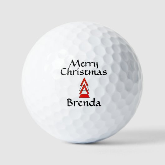 dalDesignNZによるクリスマスゴルフボ#Brendaル ゴルフボール (正面)