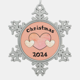 dalDesignNZによるツリーの装飾 スノーフレークピューターオーナメント