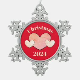 dalDesignNZによるツリーの装飾 スノーフレークピューターオーナメント