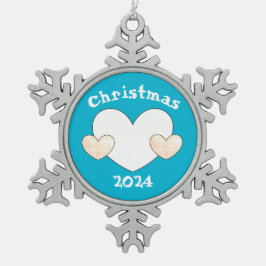 dalDesignNZによるツリーの装飾 スノーフレークピューターオーナメント